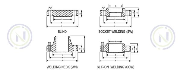 Flanges Dimension Chart